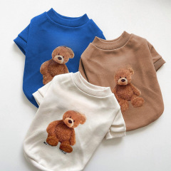 Spring, autumn and winter new dog clothes, cute pet puppies, cat sweatshirts, Teddy Pomeranian pet clothes