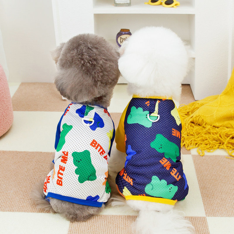 Pet clothes 24 new spring and summer spot small dog Teddy dog ​​mesh four-leg pants pet clothes mesh home clothes