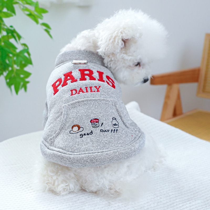 Factory direct supply/foreign trade ready stock pet clothes, dog and cat clothing, autumn and winter Paris daily sweatshirts