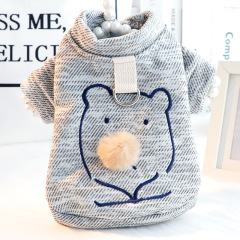 Dog clothes, autumn and winter clothes, cat princess sweatshirt, furry bear crew neck shirt, cute small dog Teddy pet 5284