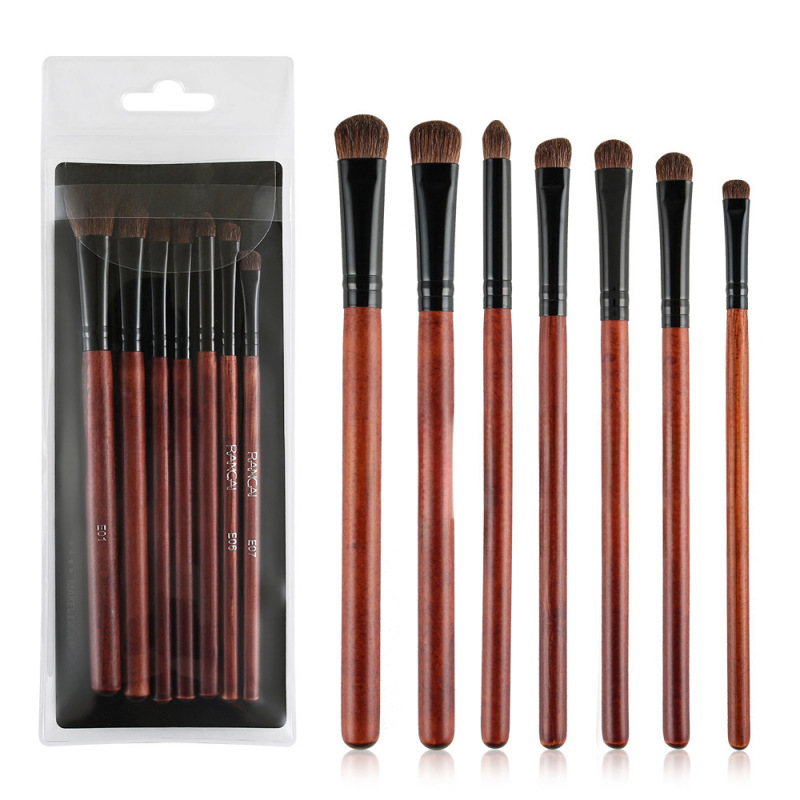 7 makeup brush set portable horse hair eye shadow brush eye makeup brush beauty tools animal hair eye brush