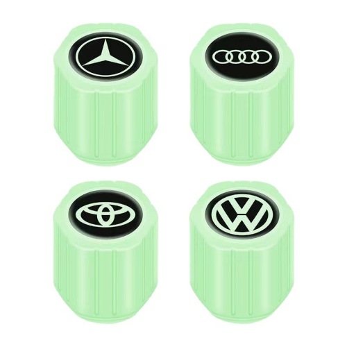 Glow-in-the-dark valve cap for car tires, suitable for electric vehicles and motorcycle valve caps, luminous valve core caps