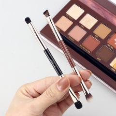 Diary Animal Eyeshadow Palette Same Style Double-ended Eyeshadow Brush Oblique Eyebrow Brush Blade Eyeliner Brush Spare Portable