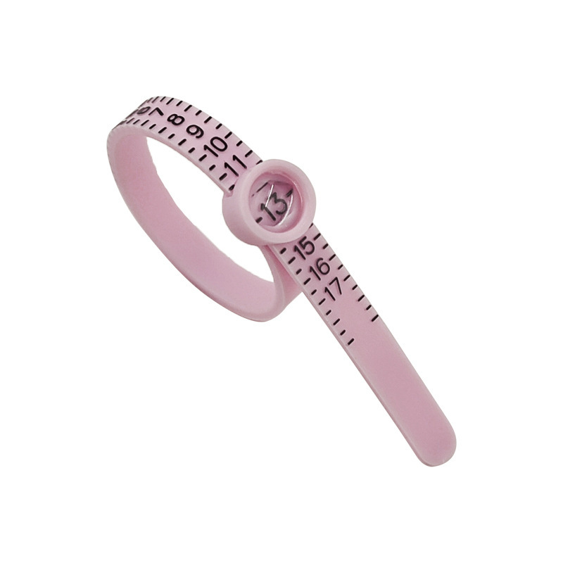Ring measurement with magnifying glass, ring soft ruler, plastic beauty ring, ring size filter, ring ruler
