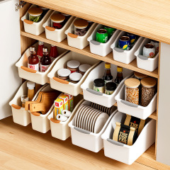 Cabinet storage box with pulley gap debris kitchen storage box household large capacity multi-functional cabinet storage box