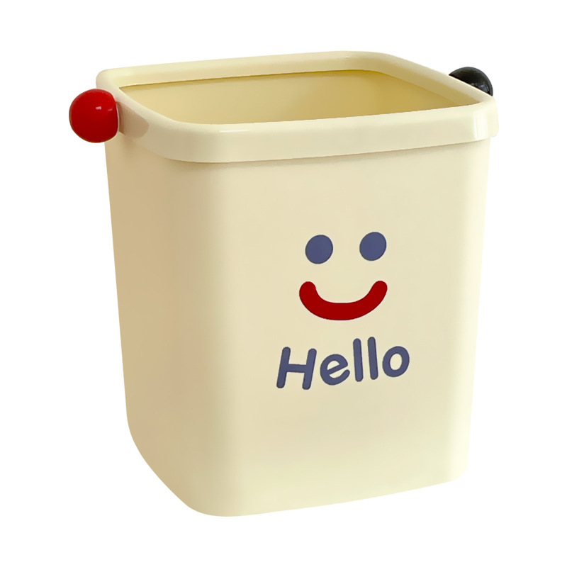 New desktop trash can, creative, cute, small, high-looking, lidless paper basket, compact, high-end storage