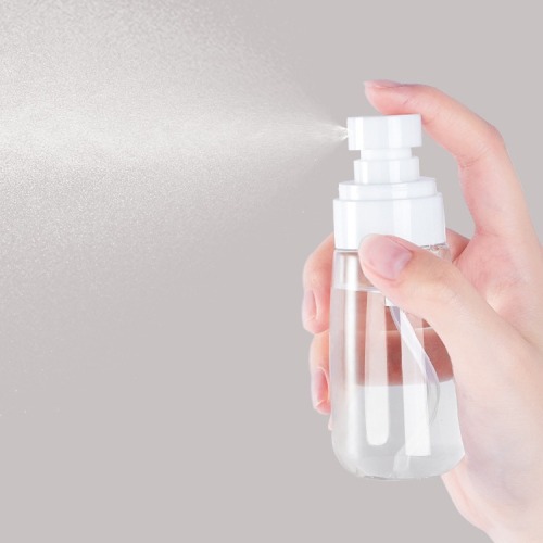 Transparent powder spray bottle, liquid dispensing bottle, alcohol U-shaped small spray bottle, cosmetic perfume bottle, sunscreen and hydration spray bottle