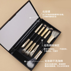New double-headed eyeshadow brush set box with mirror 5 pieces portable eyeliner brush point brush eye makeup brush set brush