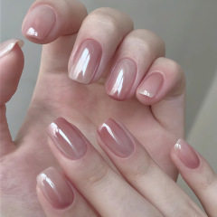 Popular wearable nails 30 pieces ins style high-end electroplating whitening female manicure tablets removable handmade nail patches