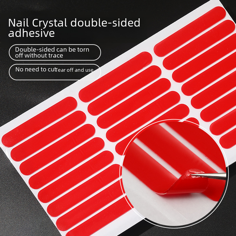 Wearable transparent double-sided tape manicure nail display strip strong high viscosity traceless acrylic high transparency wholesale
