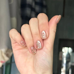 [Little Magic Beads] Handmade manicure, wearable nails, cute style, light bulb, cat eye, high-end atmospheric polka dot fake nail pieces