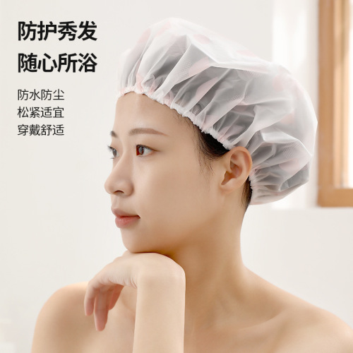 FaSoLa home bathroom shower waterproof shower cap kitchen oil fume-proof housework cleaning dust-proof thickened EVA hat