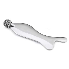 Mermaid head scraping board 3d roller beauty massage metal scraping board mermaid scraper facial fish-shaped scraping board