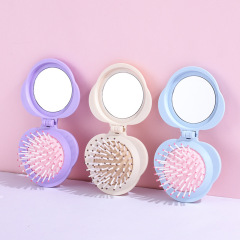 New folding air bag comb massage comb mirror integrated compact portable mini air cushion comb girl's small comb