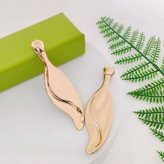 Leaf-shaped arc beauty scraper mini facial massage rolling massager metal zinc alloy facial massage stick