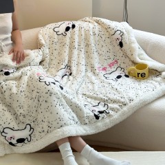 Autumn and winter milk velvet blanket thickened lamb velvet sofa blanket office nap blanket air conditioning blanket warm cross-border blanket
