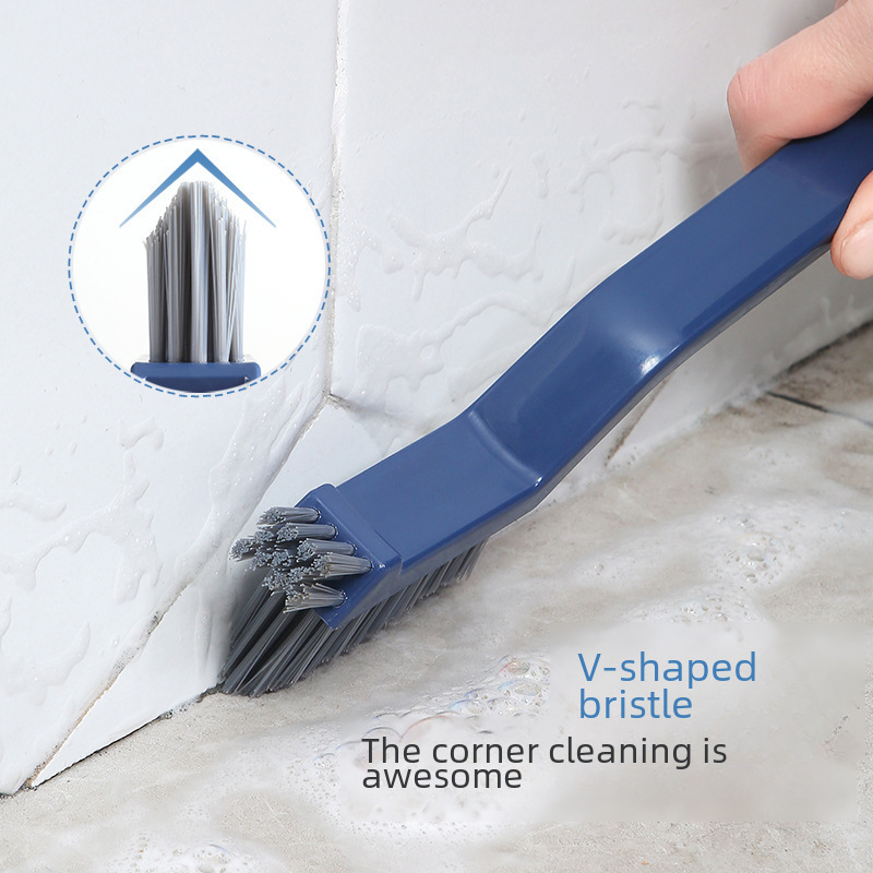 Three-in-one plastic bathroom floor brush crevice brush floor crevice brush cleaning brush bathroom cleaning hard bristle crevice floor brush