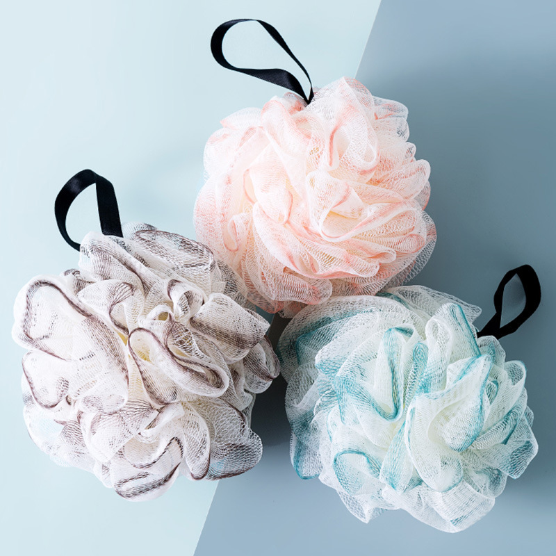 Bath ball non-loose bath flower soft PE bath back rub pearl bubble bath towel wash ball bath flower