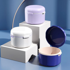Japanese retainer storage box leak-proof portable elderly cleaning denture invisible braces soaking box care tooth box