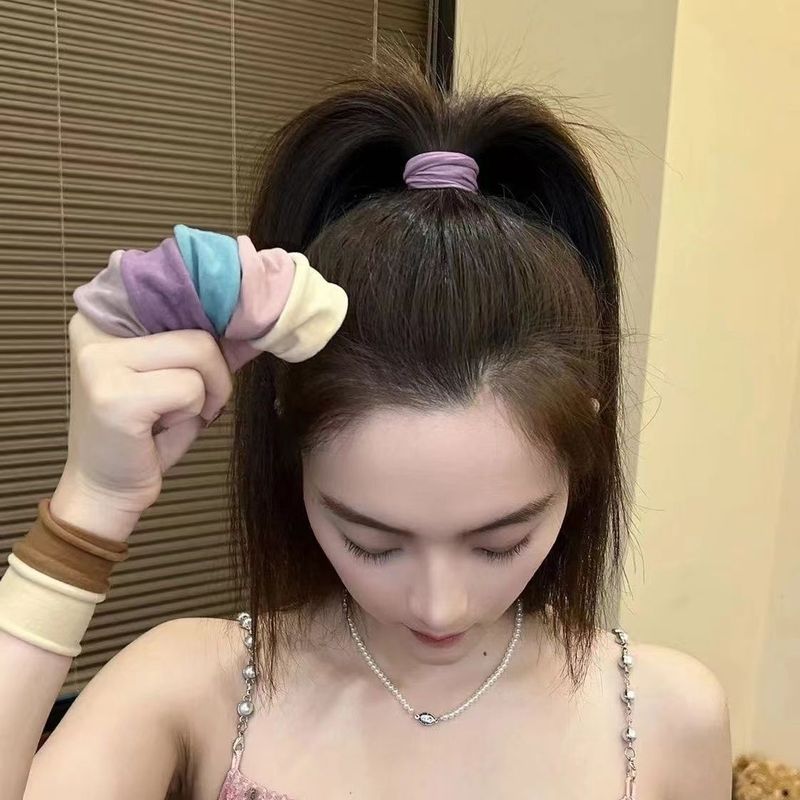 High-elastic, ultra-wide, traceless hair rope for women, new skin-feeling mask hair tie, simple hair tie, durable rubber band headband