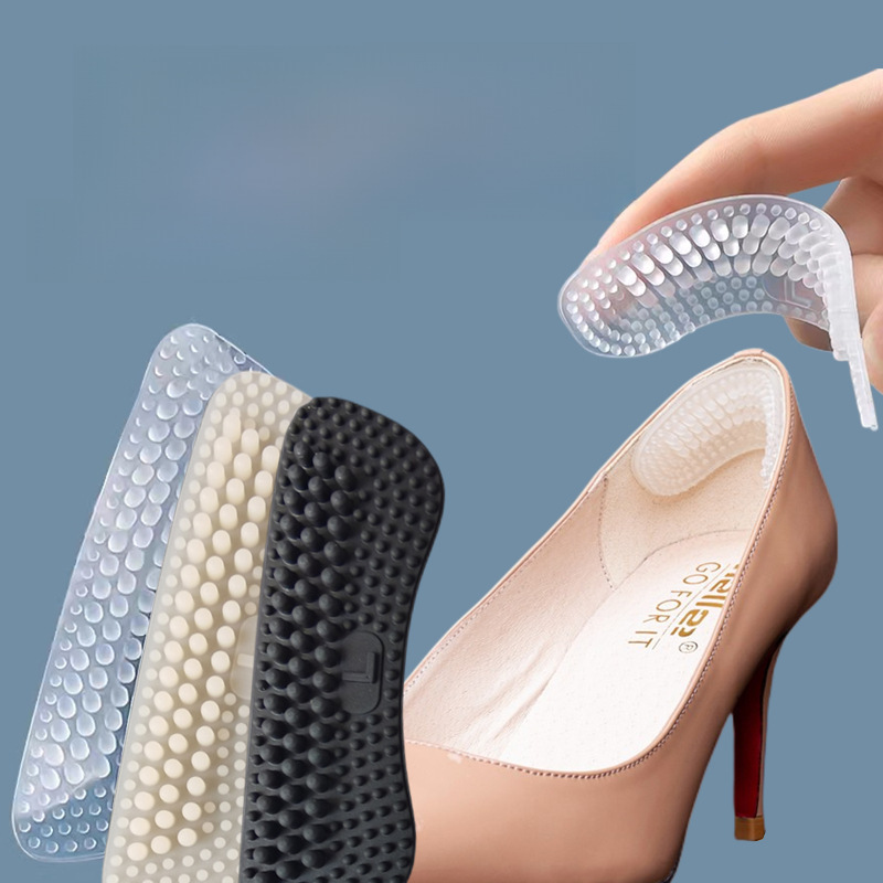 Lanhui 4d heel stickers invisible transparent anti-falling and anti-wear foot stickers children's silicone heel stickers