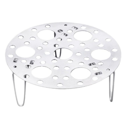 Kitchen stainless steel steaming rack household thickened multi-functional stainless steel steaming grid round foldable tall steamed egg steaming tray