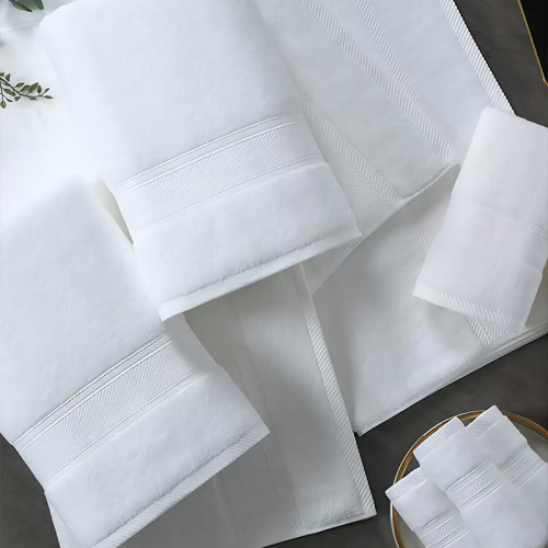 Five-star hotel towels, 100% cotton, absorbent and lint-free, hotel and bed and breakfast towels, bath towels, hotel white towels