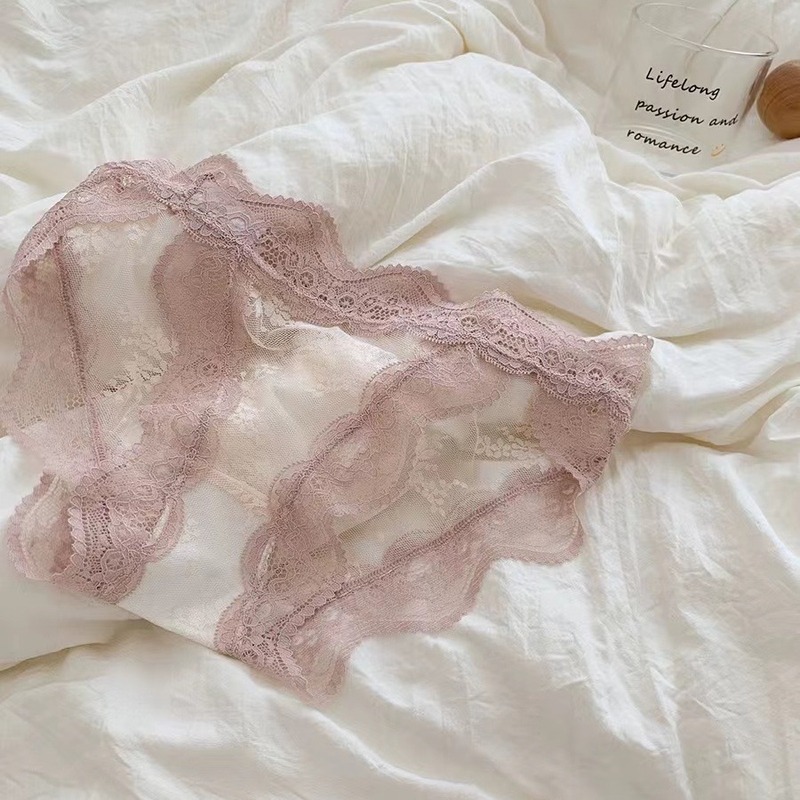 French lace underwear for girls mesh pure desire comfortable breathable lace thin sexy girls underwear