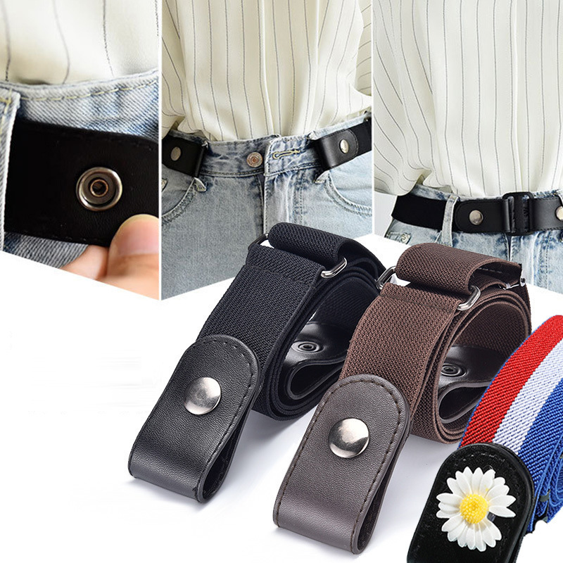 Lazy Belt Wholesale Seamless Invisible Elastic Belt Women's Japanese Decorative Stretch Elastic Jeans Belt