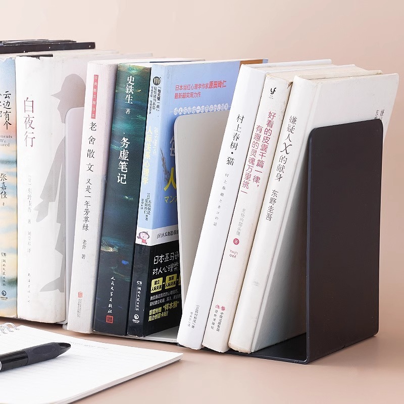 Book stand large book clip book with bookends student use book stand desktop storage baffle table to put book stand bookshelf