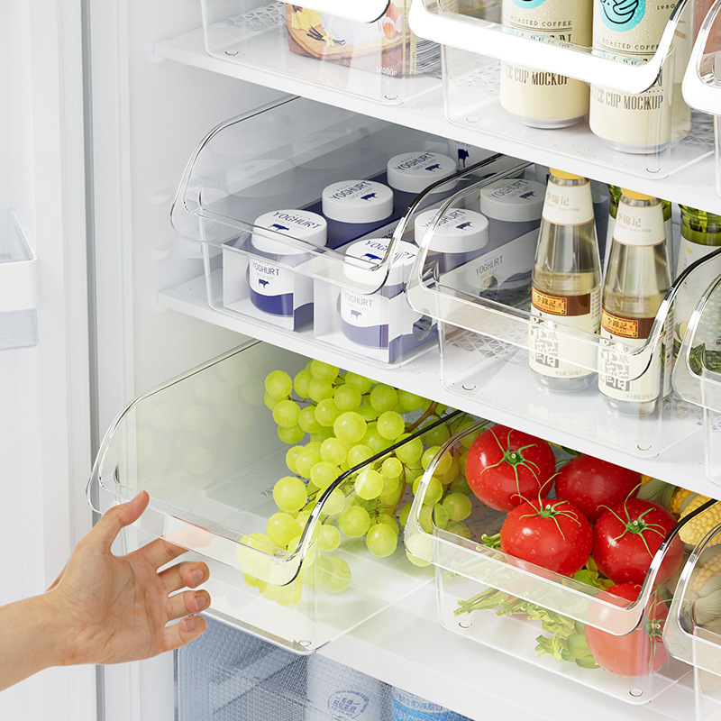 Drawer-type refrigerator storage box storage box kitchen freezer special food-grade egg carton transparent fresh-keeping box