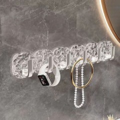 Kitchen and bathroom punch-free glacier pattern hooks kitchen racks spatula hangers bathroom row hooks