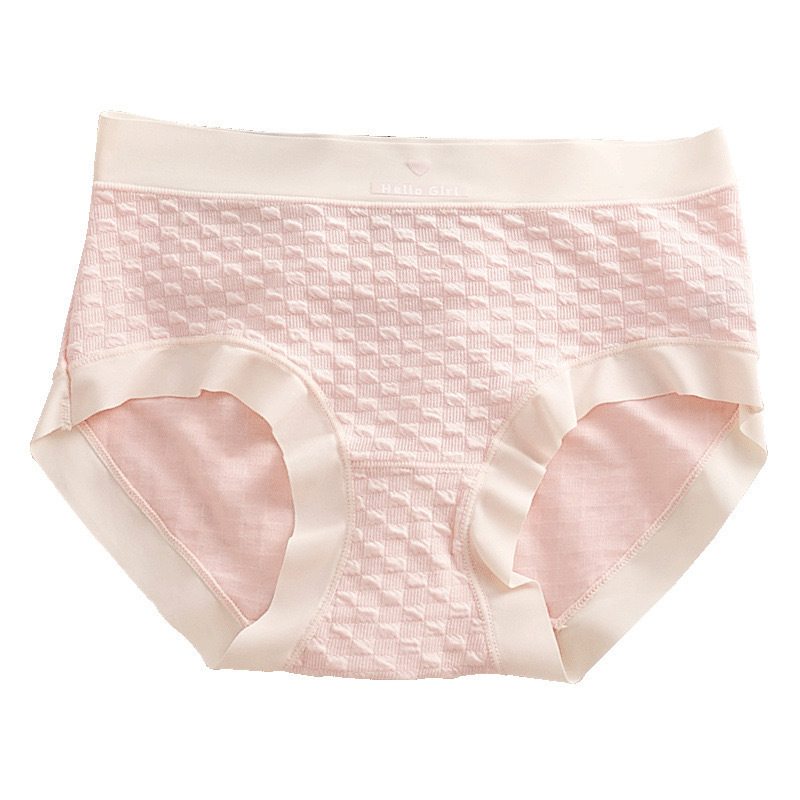 3 pieces of new autumn and winter modal women's underwear large size cream bubble seamless mid-waist bag hip bottom panties Japanese style