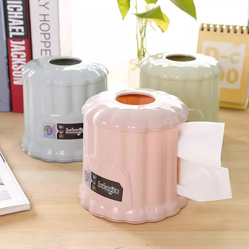 Cylinder roll box desktop creative roll paper tube coffee table napkin storage box tissue paper living room bathroom paper