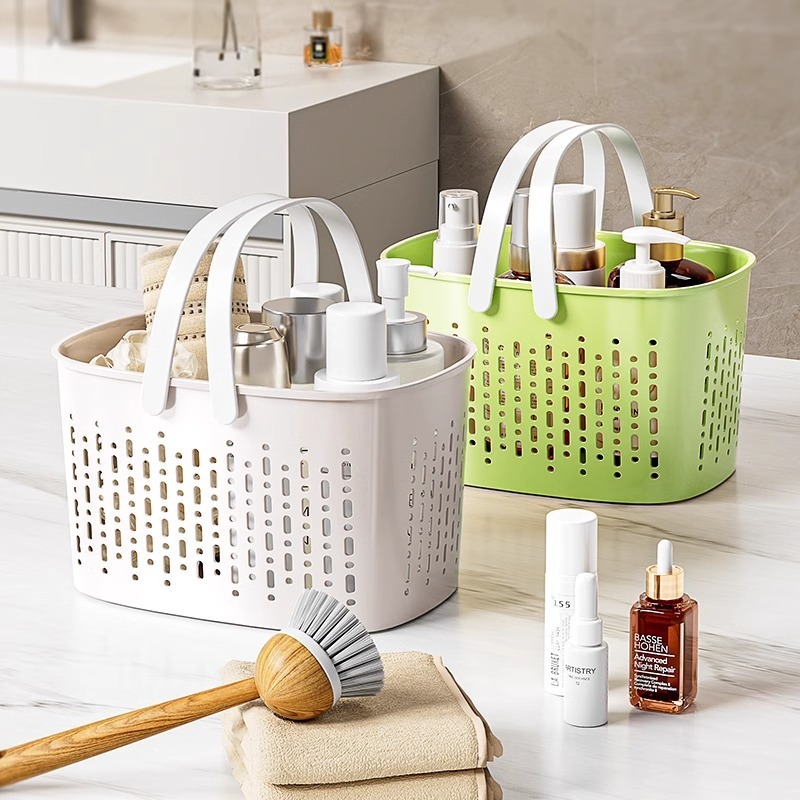 New bath basket portable bath basket bathroom toiletries storage basket plastic bath basket rectangular storage basket