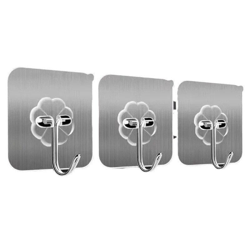 Super sticky thick hooks with strong adhesive wall hangings, load-bearing kitchen hooks, no need to punch holes behind the door, sticky hooks