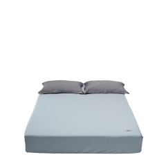 High-end 100S long-staple cotton fitted sheet, single piece, simple solid color cotton mattress protector, pure cotton elevated full cover
