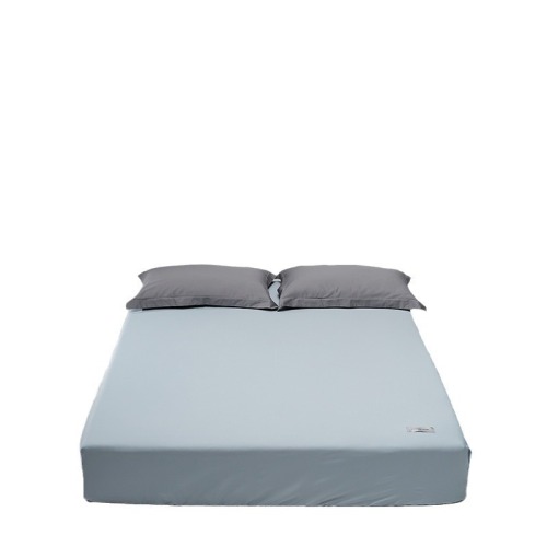 High-end 100S long-staple cotton fitted sheet, single piece, simple solid color cotton mattress protector, pure cotton elevated full cover