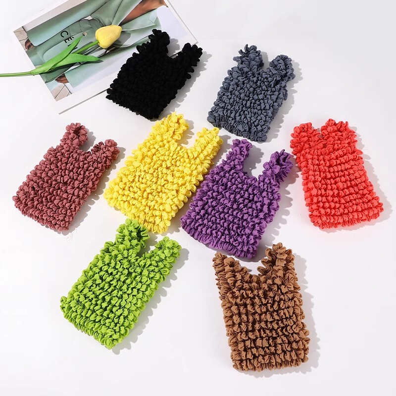 Japan and South Korea's new magic bag telescopic bag pleated bag female trendy ins Internet celebrity popular large-capacity multi-purpose bubble bag