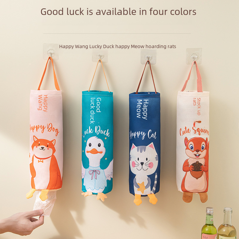 Garbage bag storage artifact kitchen plastic bag large-capacity collector household wall-mounted storage box