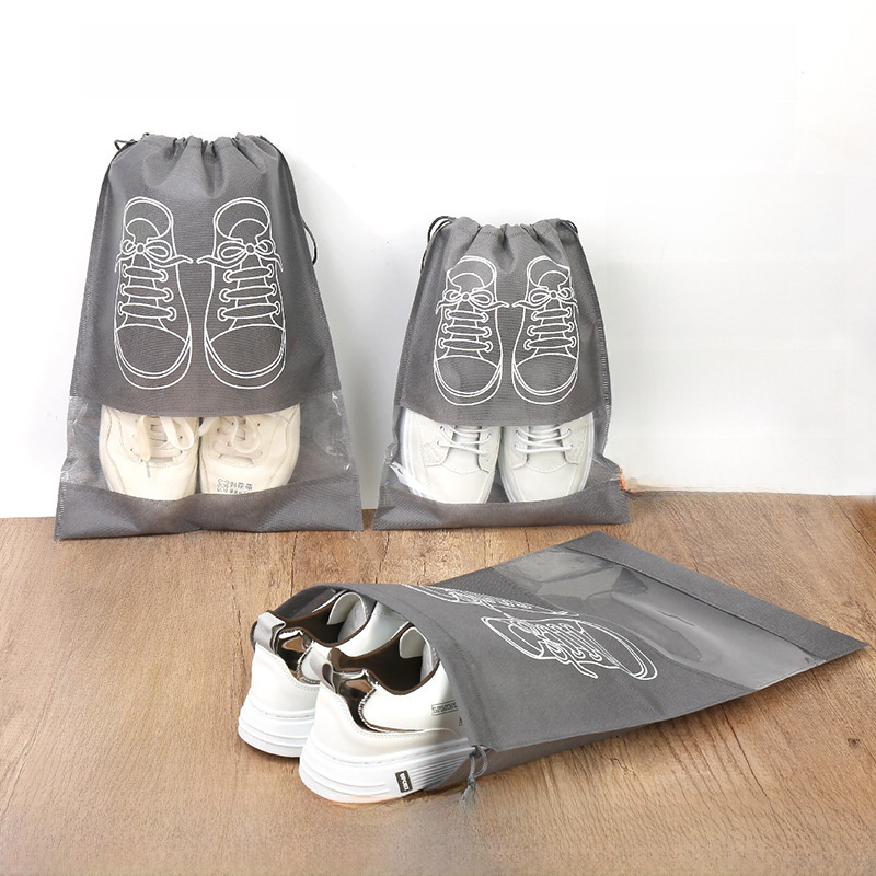 Non-woven shoe bag storage bag shoe storage drawstring drawstring shoe storage bag dust bag zipper shoe bag