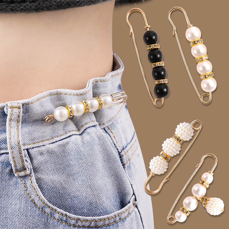 Change the trouser waistband to a small pin to tighten the waist artifact, brooch clip, adjust buckle, female pin to fix clothing accessories, anti-leak buckle