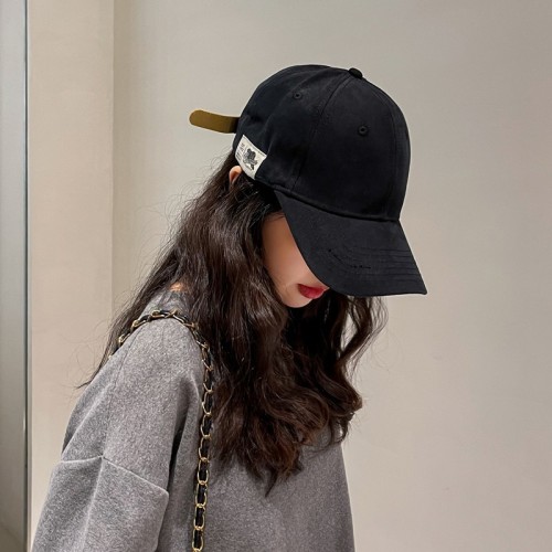 New product design Korean patchwork baseball hat for women couple versatile sun hat retro soft top peaked cap for men