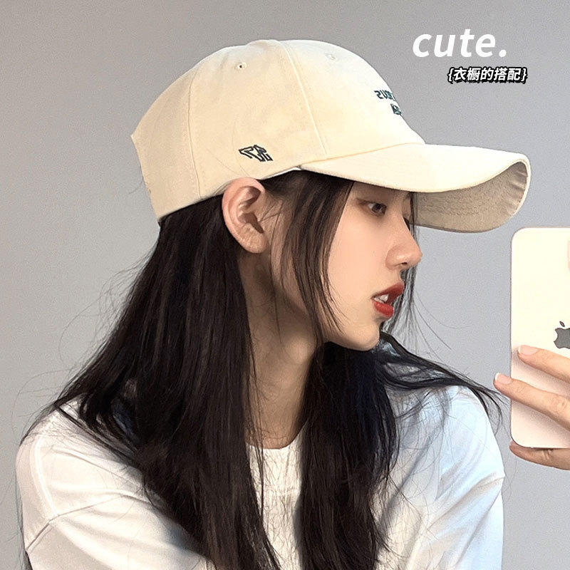 Korean style peaked cap for women, spring and autumn new style, face-showing, small sunshade, sun protection baseball cap, Japanese versatile hat, ins trendy brand