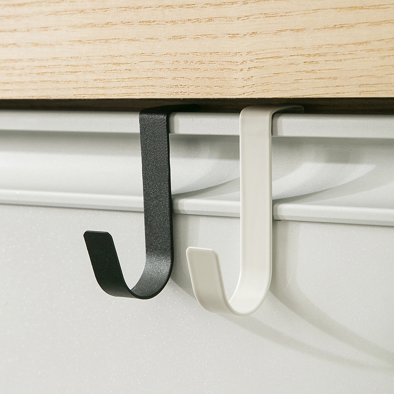 Stainless steel wardrobe door hook without punching kitchen door back door hook dormitory clothes hook cabinet door z-type