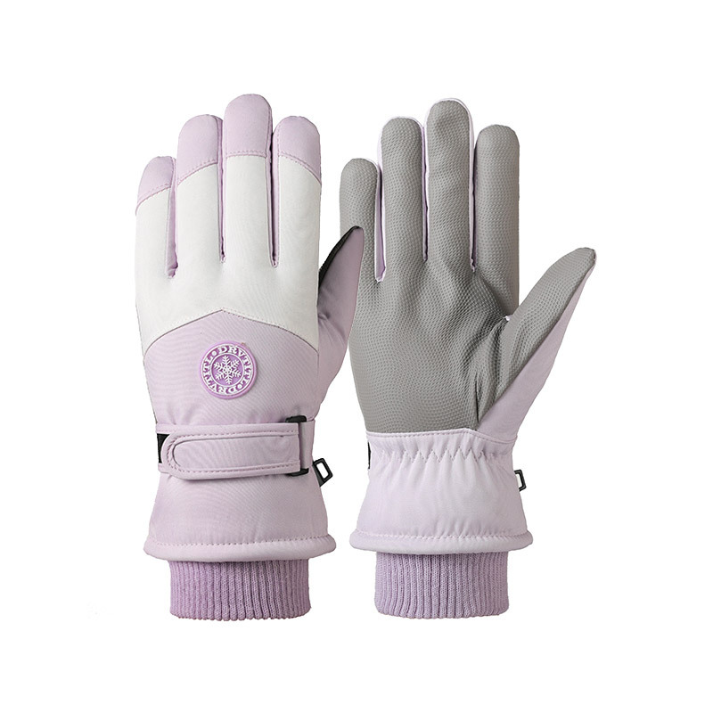 Ski gloves winter men and women cycling outdoor windproof plus velvet thickened warm gloves waterproof anti-slip touch screen gloves