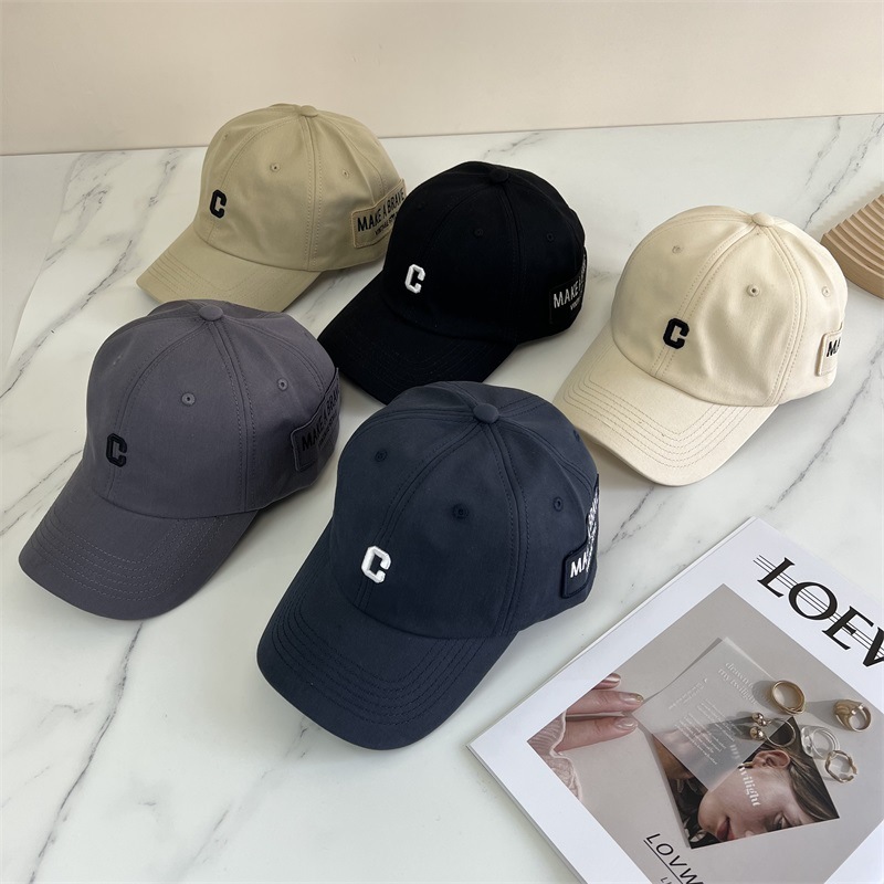 Internet celebrity small C logo peaked cap women's hat trend new Korean style trendy brand ins fashion sun visor baseball cap