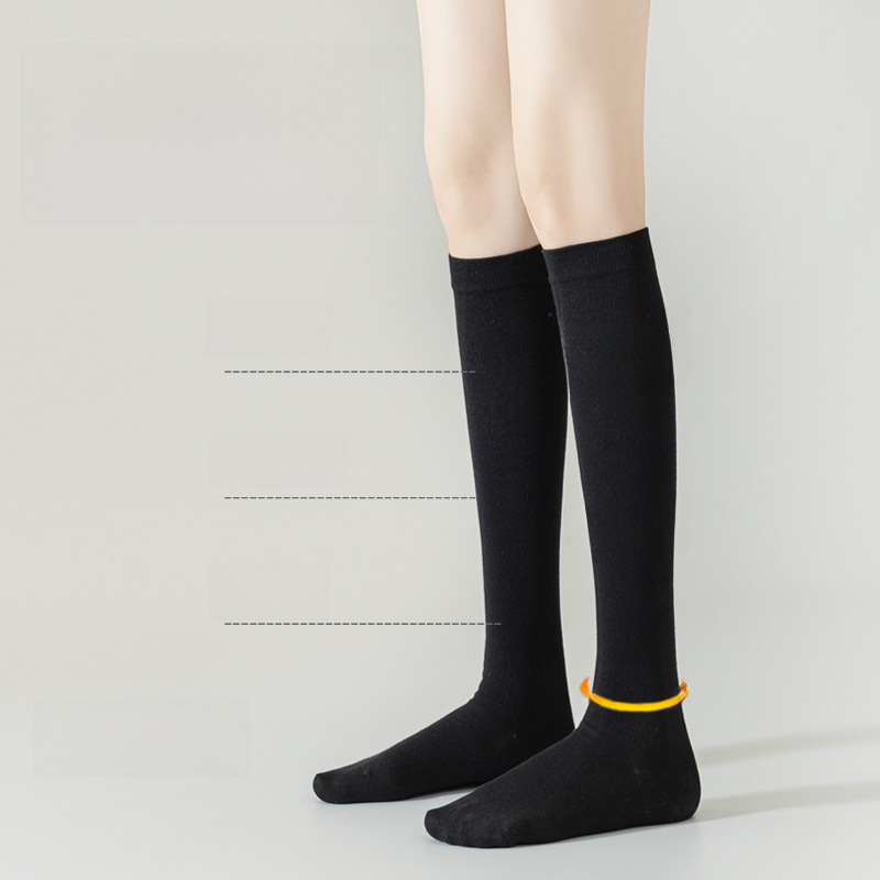 Japanese pressure calf socks for women to force thin legs jk socks long socks over the knee socks spring and autumn black slimming stockings