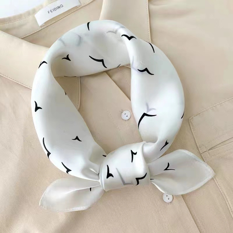 12mm plain crepe satin mulberry silk scarf 53 silk small square scarf stewardess scarf professional souvenir tied scarf