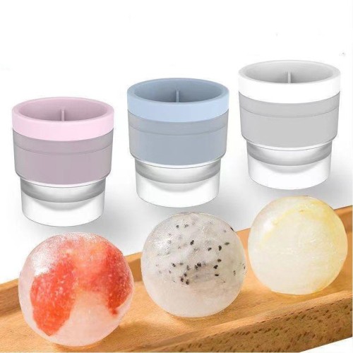 Round ice ball mold drink whiskey quick-frozen ice box household round ice ball silicone ice cube homemade machine wholesale